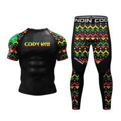 USA Ship Rasta Grappler BJJ Rashguard Compression Shirt For MMA Jiu-jitsu