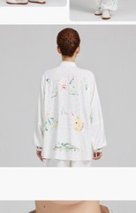 Women Tai Chi Clothes Embroidery Paste Drill Wushu Clothing Martial Art Uniform