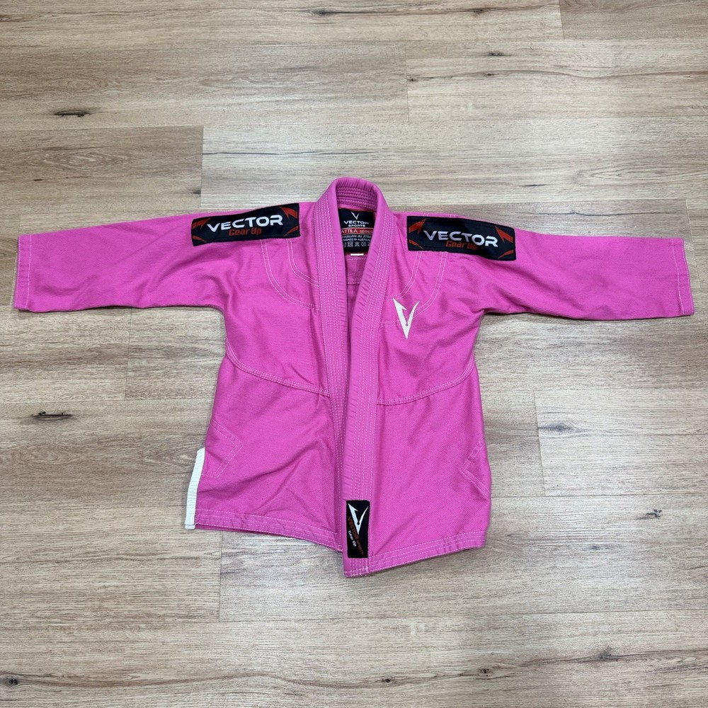 Vector Sports Attila Series Kids K3 Brazilian Jiu Jitsu Gi Jacket Pink BJJ Top