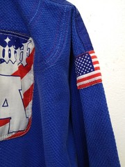 Breakpoint Gi Coat Jacket Adult A3 Blue BJJ Cotton Brazilian Jiu-Jitsu Team USA