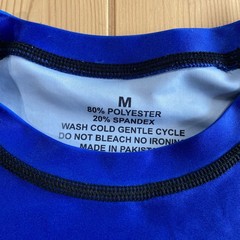 Blue Black Long Sleeve San Diego Jiu Jitsu Rash Guard Medium