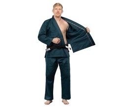 Fuji Lightweight Light Weight Mens Brazilian Gi Jiu-Jitsu BJJ Navy Blue w Orange