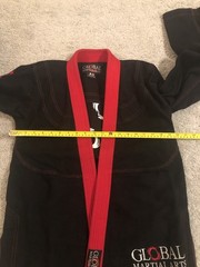 Global Martial Arts Brazilian Jiu Jitsu Size A0 Black Top Only Sports