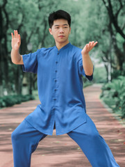 Kun Master Summer Kung Fu Dress Martial Art Uniform Tai Chi Clothes Wushu