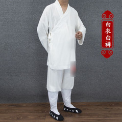 New White Shaolin Wudang Taoist Robe Tai chi Suit Kung fu Martial arts Uniforms