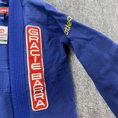 Gracie Barra BJJ Gi Jacket Kimono Top A0 Blue Equipe GB Edition Jiu-Jitsu Cotton