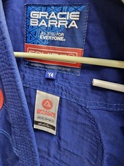 GRACIE BARRA Jiu Jitsu Equipe GB Ripstop Kimono Jacket BLUE Kids Unisex Size Y4