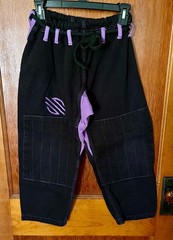 Sanabul martial arts Gi uniform top pants Ju Jitsu black purple size W1