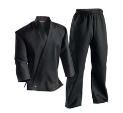 Century 6 oz. Lightweight Student Karate Uniform w Elastic Pants Black Size 00