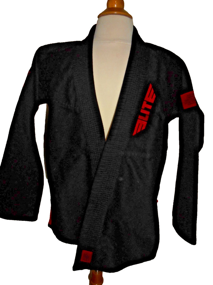 Elite Size A3 Black Brazilian Jiu-Jitsu Sports TOP Kimono BJJ Gi Adults Unisex