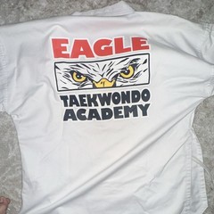 Taekwondo/Karate Training Clothes Size 3 and Size 2 and 2 White Belts Used Good
