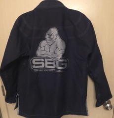 SBG Gi A2 Black Straight Blast Gym MMA Martial Arts JuJitSu