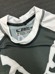 BAD BOY RANKED RASHGUARD WHITE GI Jiu Jitsu BJJ MMA Youth Teen Brazil READ