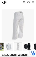 Century White 6oz Light weight Martial Arts Uniform Gi Size 000