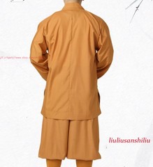 High Quality Casual Suits Buddhist Monk Religion Sets V-Neck Shirt+Pant Uniform