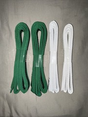 Macho Martial Arts Gi Uniform 2-White Belt & 2 Green Belts with Black Stripe