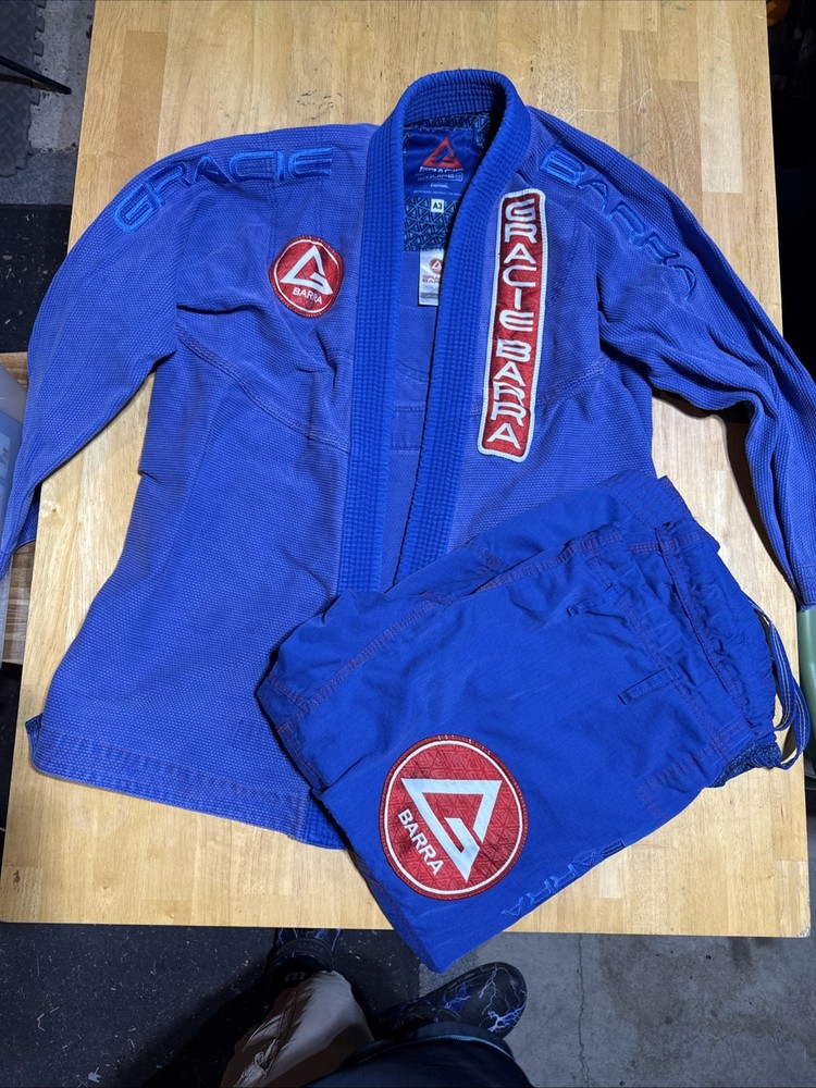 Gracie Barra Atleta A3 Blue Brazilian Jiu Jitsu BJJ Gi Kimono Pants Set EUC