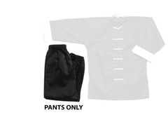 New Kung Fu PANTS ONLY, Tai Chi Uniform Gi Botton Only, Martial Arts Pants Black