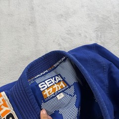 Fuji Sekai World Ranking BJJ Gi Kimono Jacket Blue Mens A1 Brazilian Jiu Jitsu