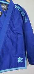 New Set Top Pants Fuji Sekai „World” Brazilian Jiu Jitsu Gi Kimono Woman W3 Blue