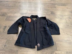Fuji Gi Gear Youth Black Kimono Martial Arts Top Only Size C1 NWT New $79