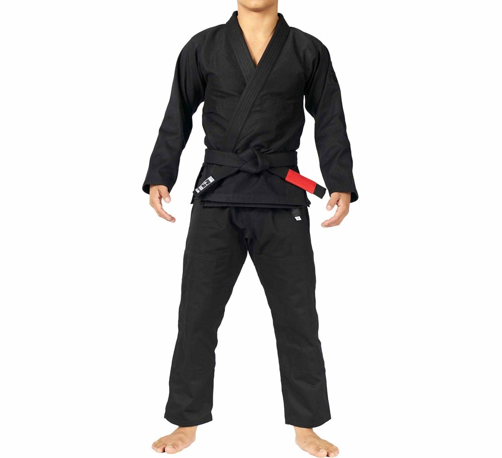 Fuji Sports All Around Mens Brazilian Jiu Jitsu Gi Jiu-Jitsu BJJ Black on Black