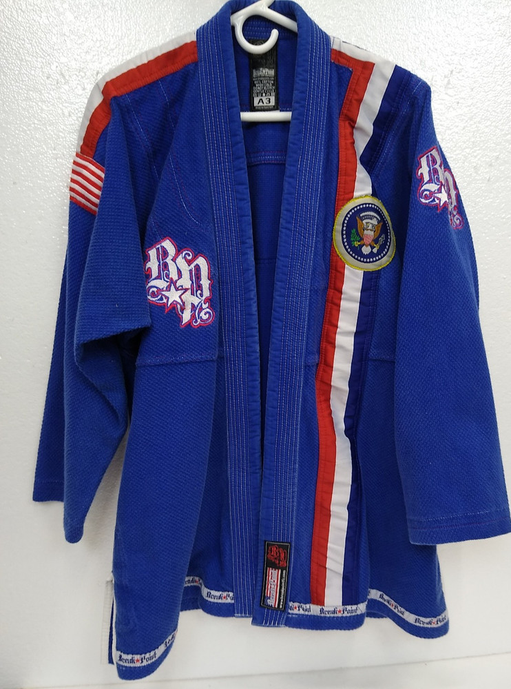 Breakpoint Gi Coat Jacket Adult A3 Blue BJJ Cotton Brazilian Jiu-Jitsu Team USA