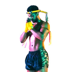 Mongkol Muay Thai Headband Light Blue Color Premium Handmand Boxing Set Prajiat