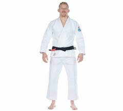 Fuji Sports All Around Mens Brazilian Jiu Jitsu Gi Jiu-Jitsu BJJ White w Teal