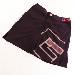 Combat CRNR MMA Shorts Men 30 Black Big Logo Print Professional Jiu Jitsu Trunks