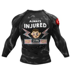 Always Injured Theme BJJ Rashguard for Jiu Jitsu MMA Jiu-Jitsu No Gi Rash Guard