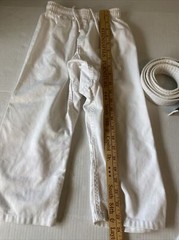 Century Kids Size 00 Martial Arts Youth Uniform Suit 2 Piece With Belt White