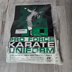 ProForce 6 OZ Karate Uniform Kids 00 White Student Gi Lightweight With Belt NWT
