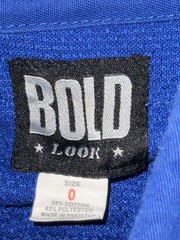 Bold Look Blue Single Weave BJJ Judo Gi Jacket Size 0