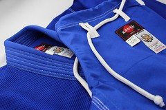 KANKU Blue BJJ Gi with blue or white heavy stitching Jiu jitsu uniform pearl