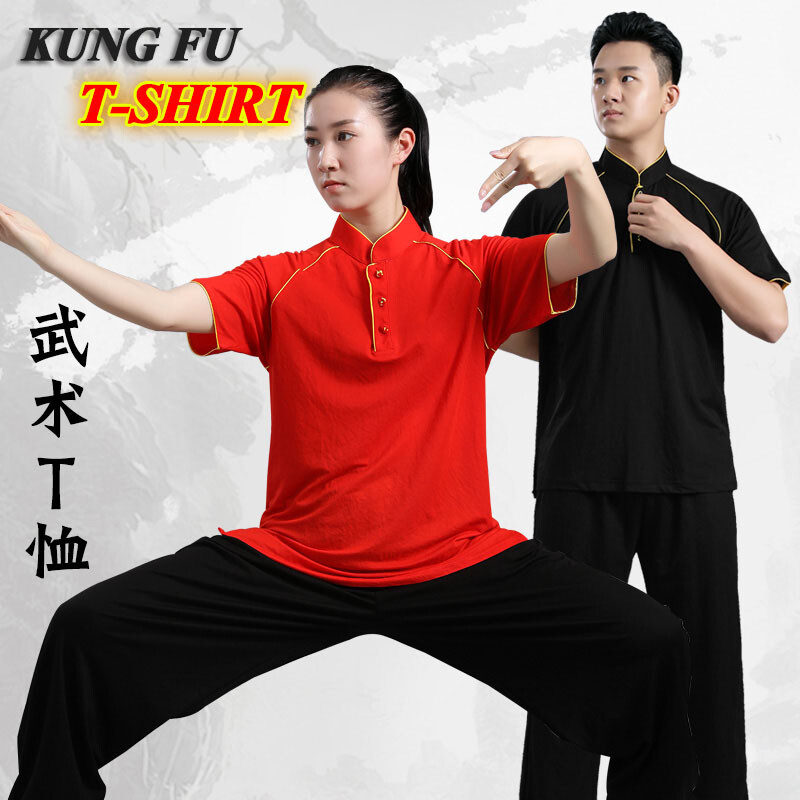Linen Chinese Kung Fu Tai Chi T-Shirt Tops Pants Cool Martial Arts Uniform Suit