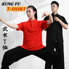 Linen Chinese Kung Fu Tai Chi T-Shirt Tops Pants Cool Martial Arts Uniform Suit