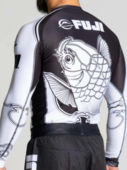 Fuji MMA BJJ Jiu Jitsu Long Sleeve LS Rashguard Rash Guard – Sakana Black/White