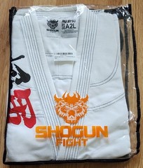 SHOGUN Fight Jiu Jitsu Gi Ultra Light 'Kanji’ White IBJJF Legal 350gsm Cotton