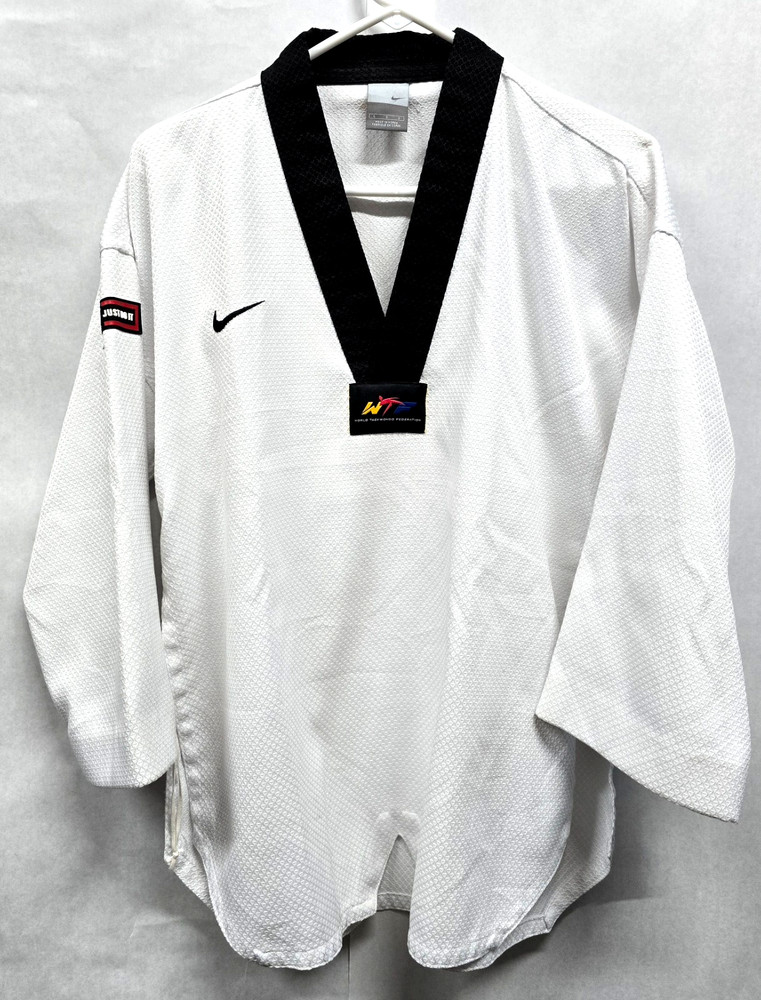 Nike World Taekwondo Federation Dobok Top White Large Discontinued/Rare