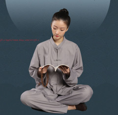 New Unisex Suits Buddhist Monk Religion Clothing Sets Lay Shirt+Pant Uniforms