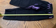 Sanabul martial arts Gi uniform top pants Ju Jitsu black purple size W1