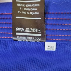 Elite Sports Brazilian Jiu Jitsu BJJ Gi Jacket – Kids C2 – Blue w/ Orange Trim