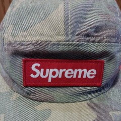 SUPREME Washed Out Twill Camo Camp Cap SS19