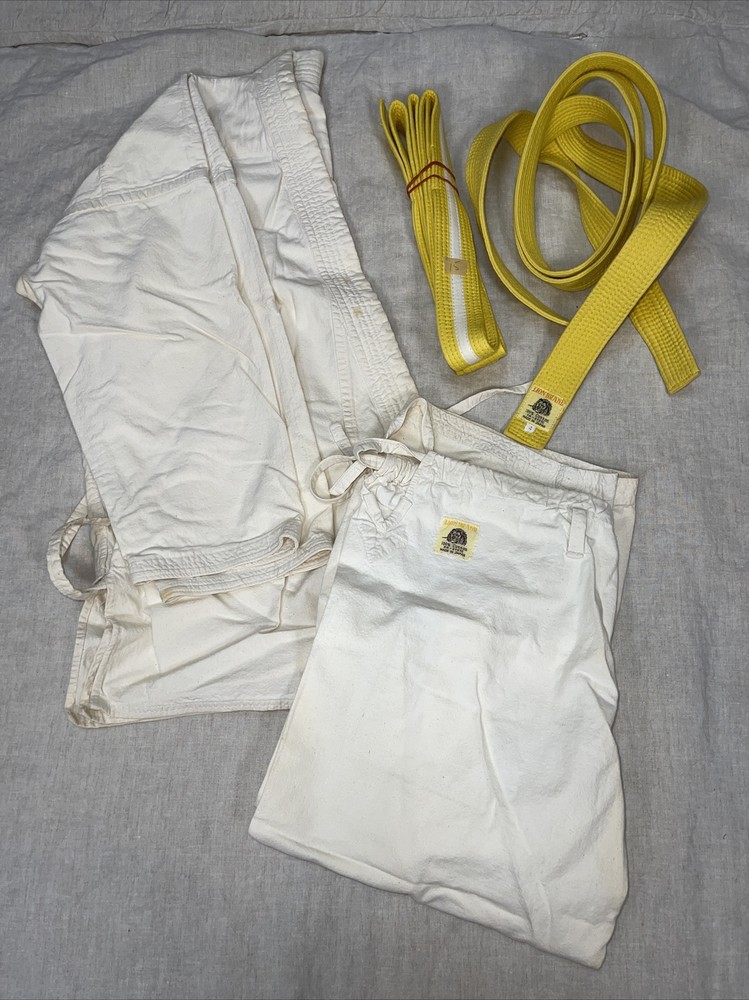 Vintage Lion Brand Asian Japanese Martial Arts Uniform Kendo Judo Gi Set w belts