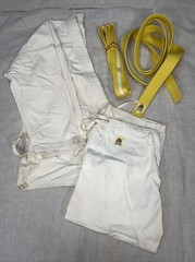 Vintage Lion Brand Asian Japanese Martial Arts Uniform Kendo Judo Gi Set w belts