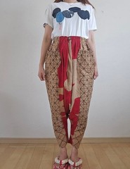 Repurposed Vintage Fabric: Handmade Judo Uniform And Banner, Persimmon-Dyed