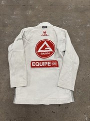 Gracie Barra Equipe Edition BJJ Gi Jiu Jitsu Jacket Mens A0 White Ripstop Kimono