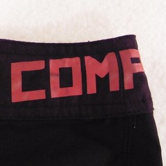 Combat CRNR MMA Shorts Men 30 Black Big Logo Print Professional Jiu Jitsu Trunks