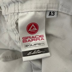 Gracie Barra Gi Pants Unisex A3 White Jiu Jitsu BJJ Kimono Uniform